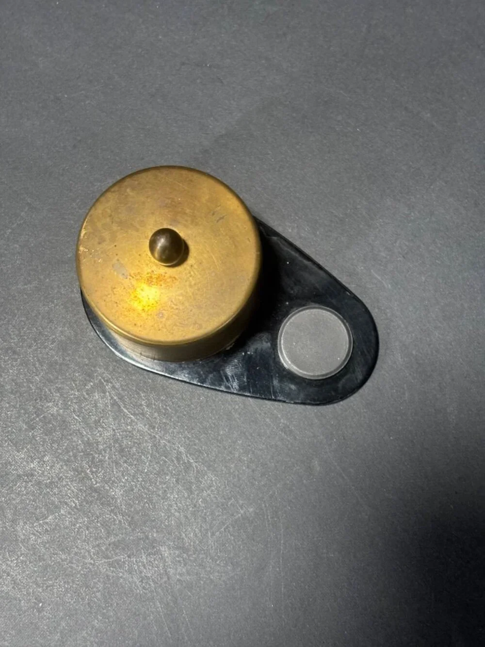 Brass Stamp Dispenser With Paperclip Magnet By PAT Products Made In USA VTG 70s